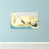 Trumpeter Swan door John James Audubon, vogel Canvas Afdruk (Insitu (Houten vloer))