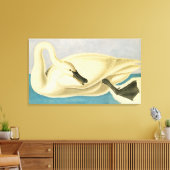 Trumpeter Swan door John James Audubon, vogel Canvas Afdruk (Insitu (Woonkamer))