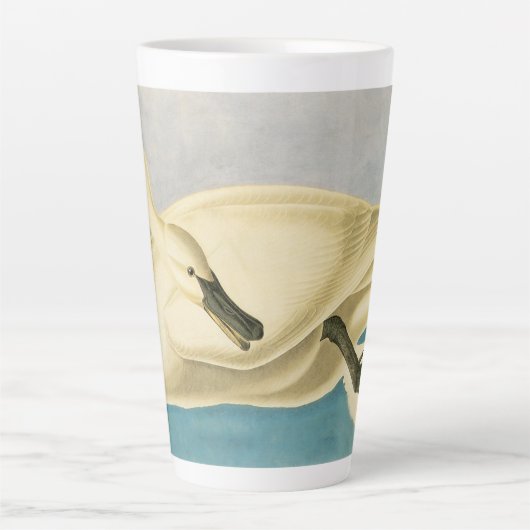 Trumpeter Swan door John James Audubon,  vogel Latte Mok (Voorkant)