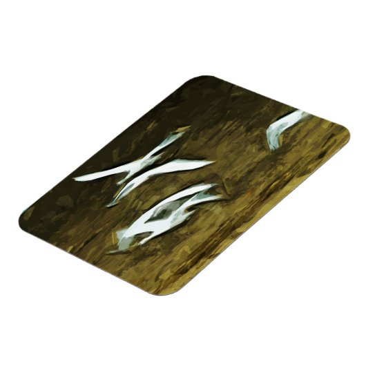 Trumpeter zwaait met een Abstracte luchtdruk Magneet (Linkerzijde)