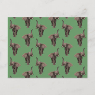 Trumpeting Elephant Briefkaart