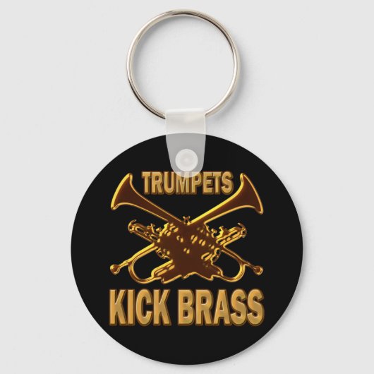 TRUMPETS KICK BRASS SLEUTELHANGER (Voorkant)