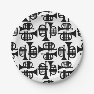  Trumpets KLANT ACHTERGRONDKLEUR Papieren Bordje