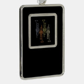 Trumpets  verzilverd kader ornament (Rechts)