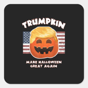 Trumpkin Funny Pumpkin Pie Pun Verenigde Staten Li Vierkante Sticker