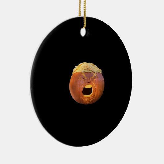 Trumpkin - Grappig Halloween Keramisch Ornament (Rechts)