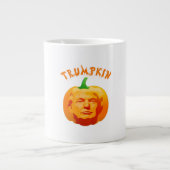 Trumpkin Grappig Halloween Kostuum - Retro MAGA St Extra Grote Beker (Voorkant)