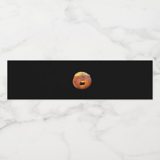 Trumpkin - Grappig Halloween Waterfles Etiket (Enkel label)