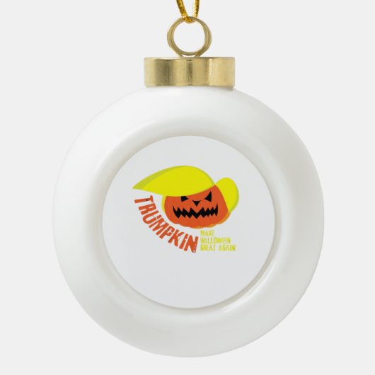 Trumpkin - Grappige Mash Keramische Bal Ornament (Voorkant)