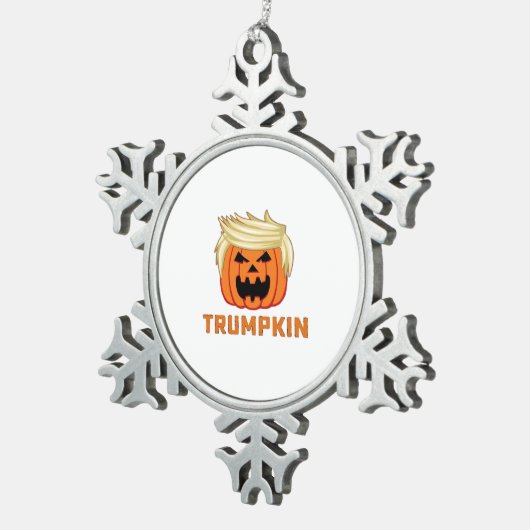 Trumpkin - Grappige parodieslogan Tin Sneeuwvlok Ornament (Rechts)