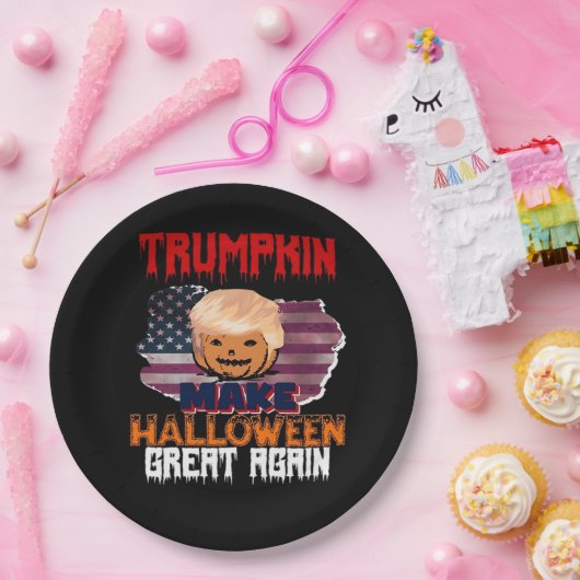 Trumpkin Halloween Classic Papieren Bordje (Feest)