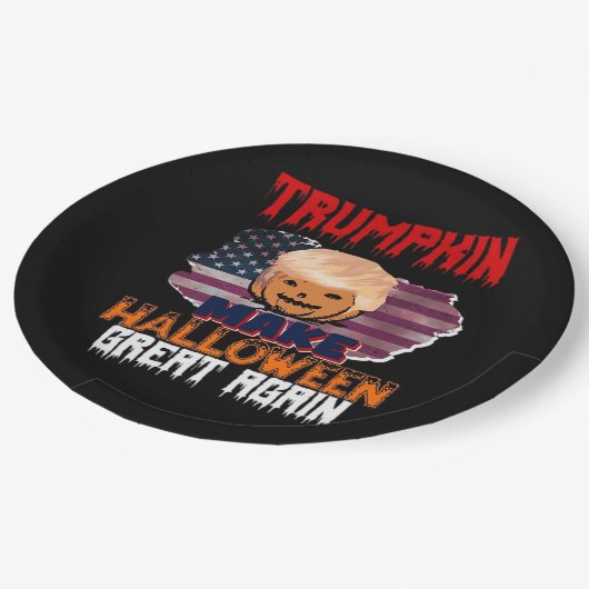 Trumpkin Halloween Classic Papieren Bordje (Gekanteld)