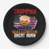 Trumpkin Halloween Classic Papieren Bordje (Voorkant)