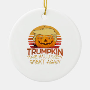 Trumpkin Halloween Funny Classic Keramisch Ornament