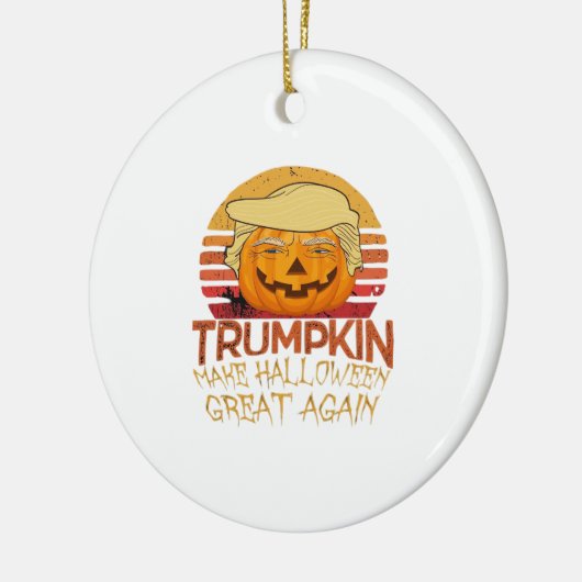 Trumpkin Halloween Funny Classic Keramisch Ornament (Links)