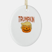 Trumpkin Halloween Funny Classic - Luiaard Masker Keramisch Ornament (Rechts)
