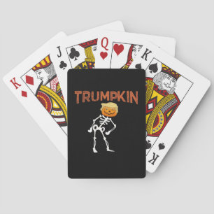 Trumpkin Halloween Funny Classic Pokerkaarten