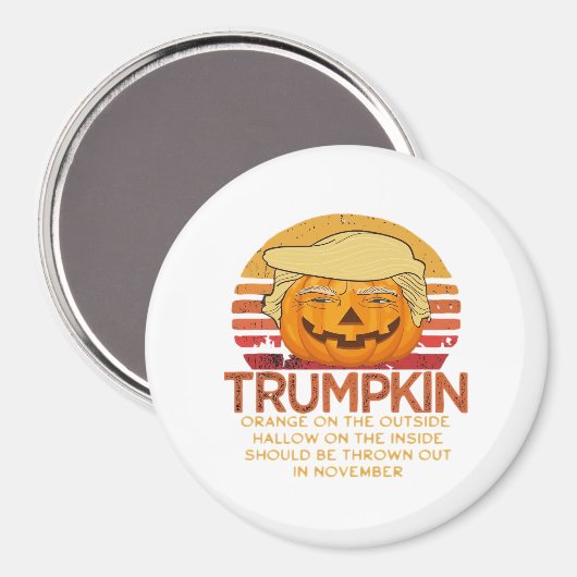 Trumpkin Halloween Funny Classic - Politieke Pumpk Magneet (Voorkant / Achterkant)