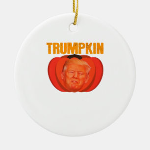 Trumpkin Halloween Jack O Lantern Grafisch Grappig Keramisch Ornament