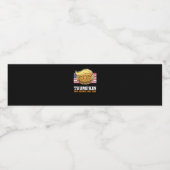 Trumpkin Halloween pompoen met vlag enge ontwerp Waterfles Etiket (Enkel label)