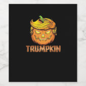 Trumpkin - Halloween pompoen Wijn Etiket (Enkel label)