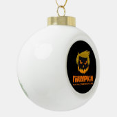 Trumpkin, maak Halloween weer geweldig klassiek Keramische Bal Ornament (Links)