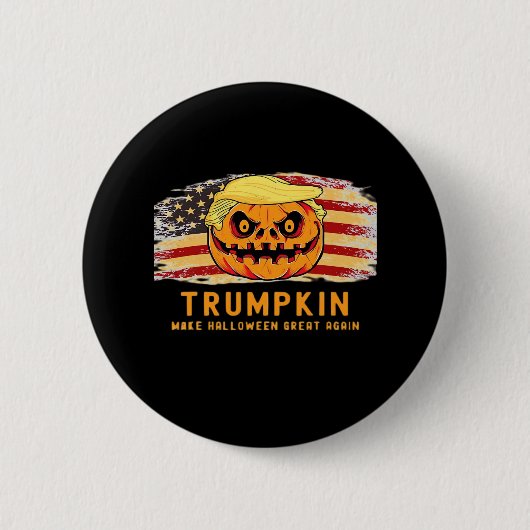 Trumpkin maakt Halloween weer geweldig Amerikaanse Ronde Button 5,7 Cm (Voorkant)