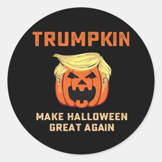 Trumpkin maakt Halloween weer geweldig - Classic P Ronde Sticker (Voorkant)