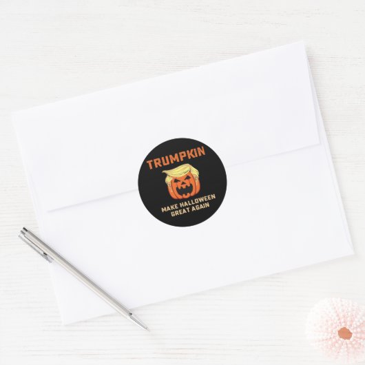 Trumpkin maakt Halloween weer geweldig - Classic P Ronde Sticker (Envelop)