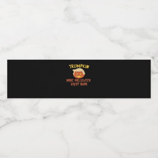 Trumpkin maakt Halloween weer geweldig - grappig k Waterfles Etiket (Enkel label)
