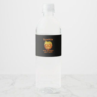 Trumpkin maakt Halloween weer geweldig Jack O Lant Waterfles Etiket