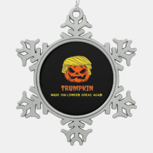 Trumpkin maakt Halloween weer geweldig Korte Grapp Tin Sneeuwvlok Ornament