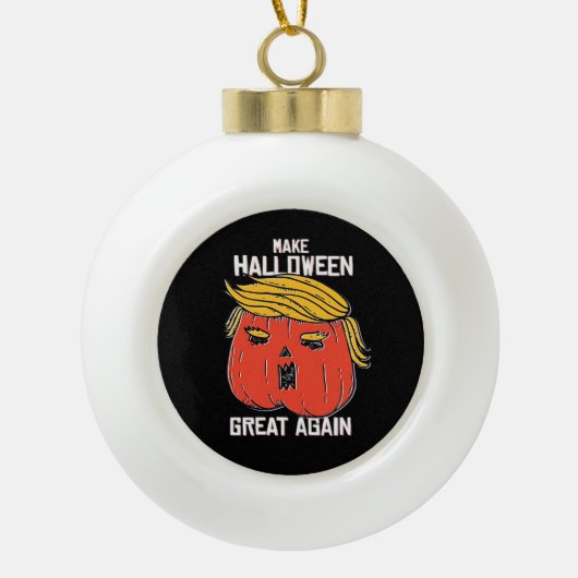 Trumpkin maakt Halloween weer geweldig - Spoo Keramische Bal Ornament (Voorkant)