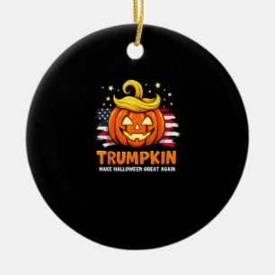 Trumpkin Make Halloween weer geweldig grappige pom Keramisch Ornament