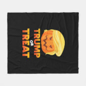 Trumpkin of Behandel Trumpkin Halloween kostuum Fleece Deken (Voorkant (Horizontaal))
