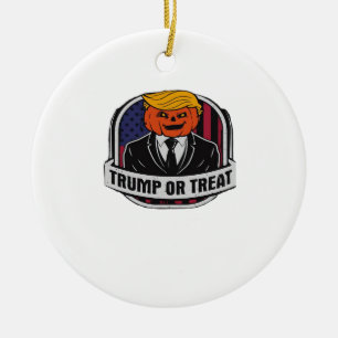 Trumpkin of Treat Halloween - Politieke Kostuum CL Keramisch Ornament