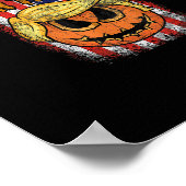 Trumpkin Or Treat Funny Halloween Trumpkin Poster (Hoek)