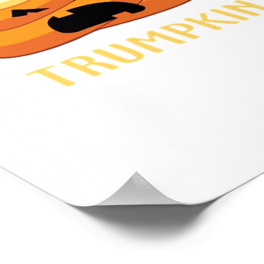 Trumpkin Poop Grappig Halloween Poster (Hoek)