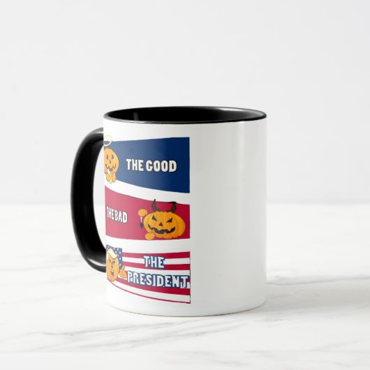 Trumpkin President Halloween Mok (Voorkant links)