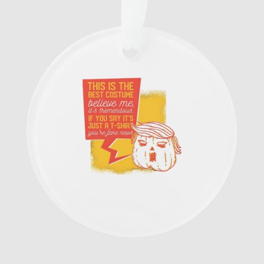 Trumpkin Pumpkin Grappig Halloween Quote Ornament (voorkant)