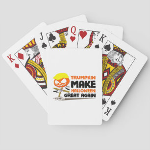 Trumpkin Pumpkin Halloween Classic Pokerkaarten