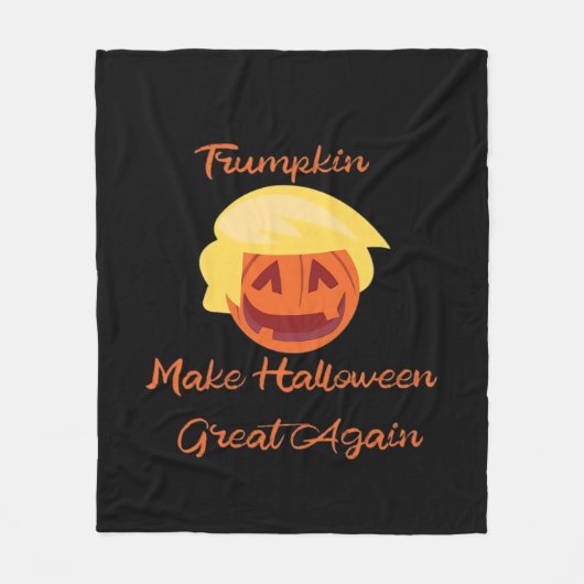 Trumpkin Pumpkin Halloween Design – Spooky Basic S Fleece Deken (Voorkant)
