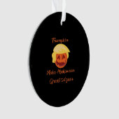 Trumpkin Pumpkin Halloween Design – Spooky Basic S Ornament (voorkant)