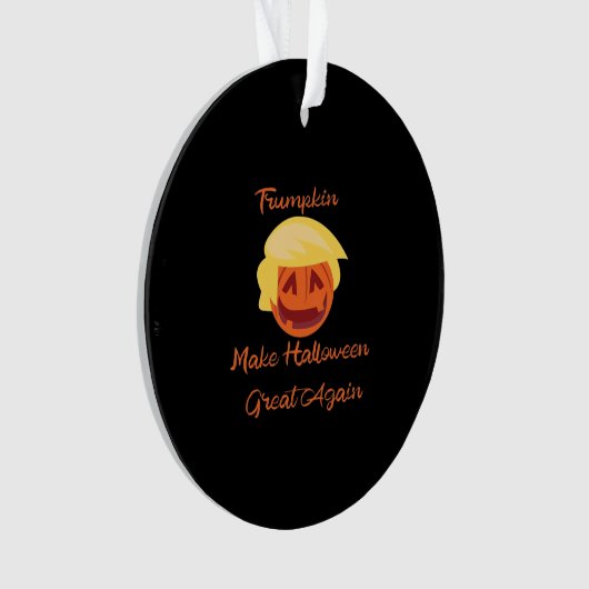 Trumpkin Pumpkin Halloween Design – Spooky Basic S Ornament (voorkant)