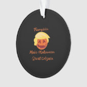 Trumpkin Pumpkin Halloween Design – Spooky Basic S Ornament (voorkant)
