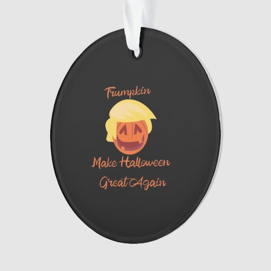 Trumpkin Pumpkin Halloween Design – Spooky Basic S Ornament (voorkant)