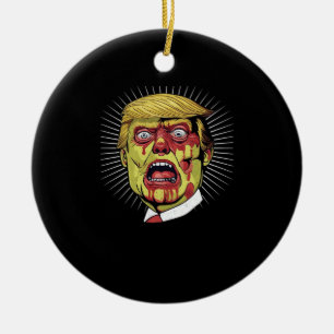 Trumpkin Retro Halloween Keramisch Ornament