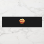 Trumpkin Scary Halloween Pumpkin Best Art Design C Waterfles Etiket (Enkel label)