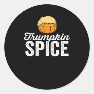 Trumpkin Spice grappige politieke Halloween grap Ronde Sticker