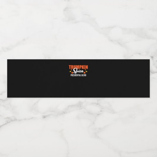 Trumpkin Spice Halloween Thanksgiving Funny Waterfles Etiket (Enkel label)